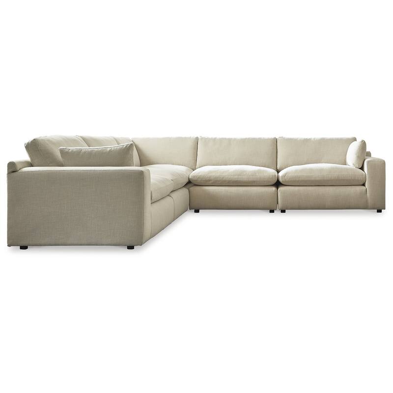 Signature Design by Ashley Elyza Ivory 5-Piece Sectional - 135"W x 135"D x 36"H