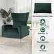 preview thumbnail 14 of 30, Costway Velvet Upholstered Wingback Chair with Lumbar Pillow & Golden - See Details