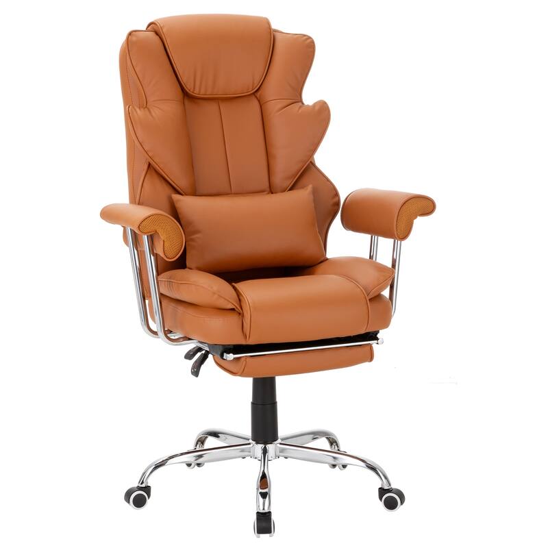 Executive Chair with Headrest Footrest Lumbar Pillow