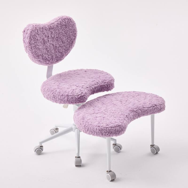 Artificial rabbit hair Meditation Chair Plus, Cross Legged Chair with Wheels, ADHD Chair, Criss Cross Desk Chair