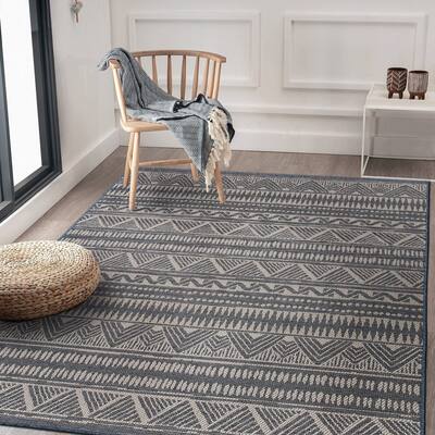 World Rug Gallery Geometric Bohemian Indoor/Outdoor Area Rug