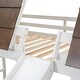 preview thumbnail 13 of 12, Wood Twin Size House Bunk Bed with Roof, Ladder and Slide