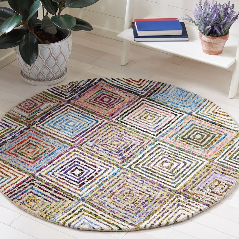 SAFAVIEH Handmade Nantucket Vangelija Contemporary Cotton Rug