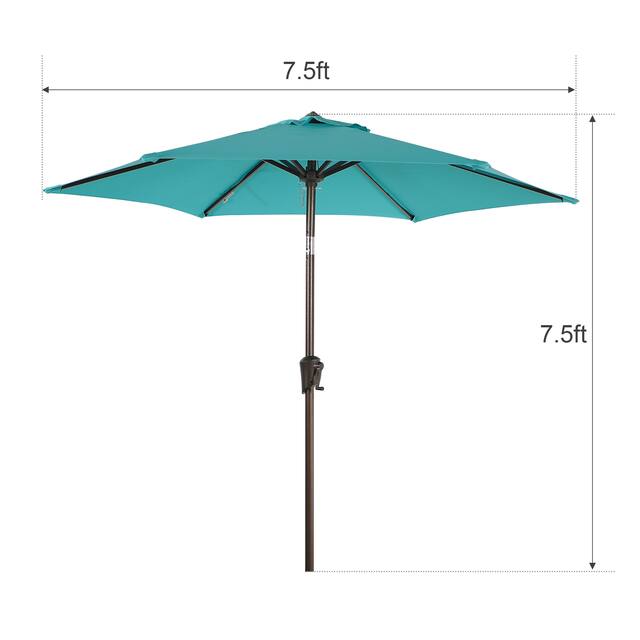 7.5Ft Patio Market Umbrella with Crank and Tilt