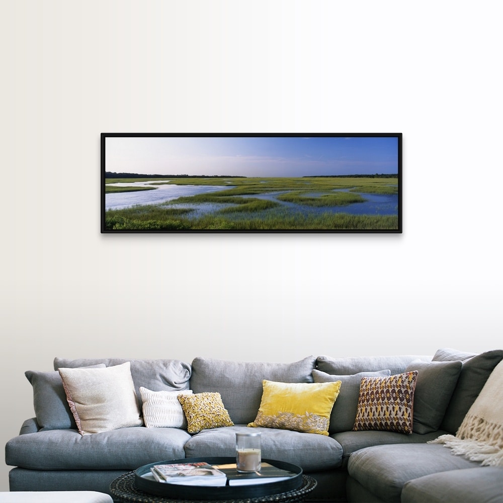 Shop Salt Marsh Atlantic Coast Fl Black Float Frame Canvas Art