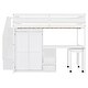 preview thumbnail 11 of 55, Full Loft Bed with Stairs, Built-in Desk & 5-in-1 Storage