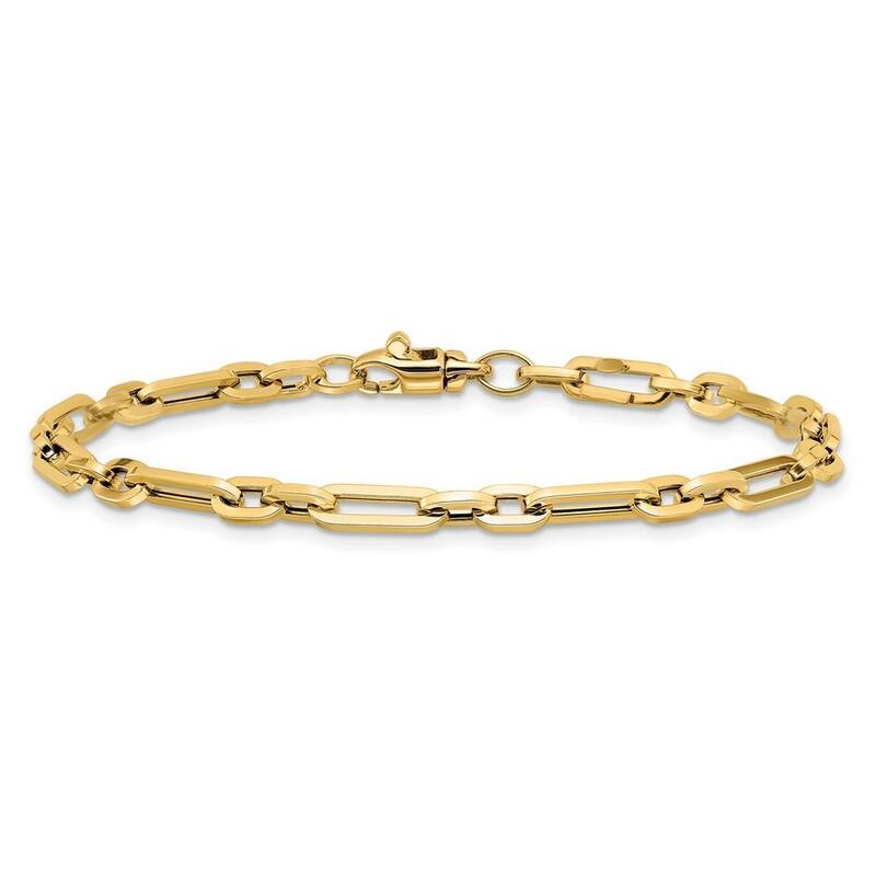 Curata 14k Yellow Gold Gold Polished Fancy Link Bracelet 7.5 Inch