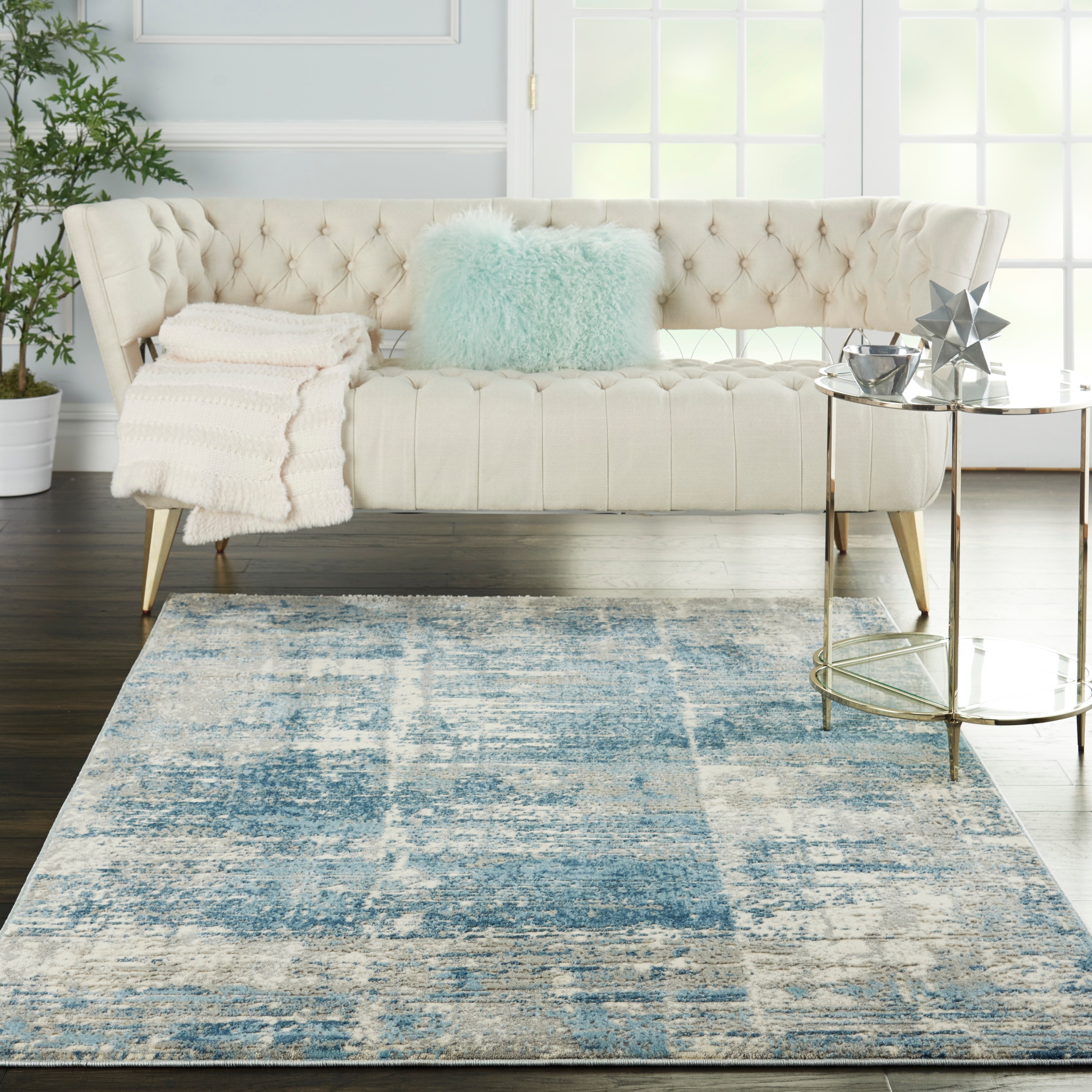 Nourison Solace Distressed Vintage Abstract Area Rug
