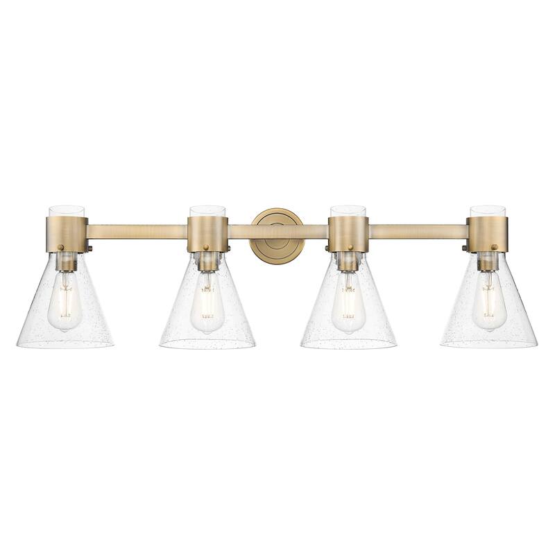 Innovations Lighting 464-4W-G464C-7SDY Lawton Cone 4 Light 34" Wide - Brushed Brass