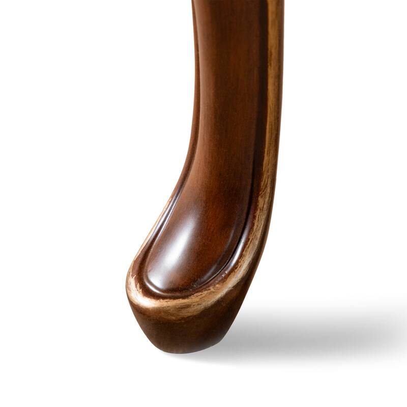 Furniture of America Mirabella Traditional Cherry Solid Wood Coffee Table with Carved Legs