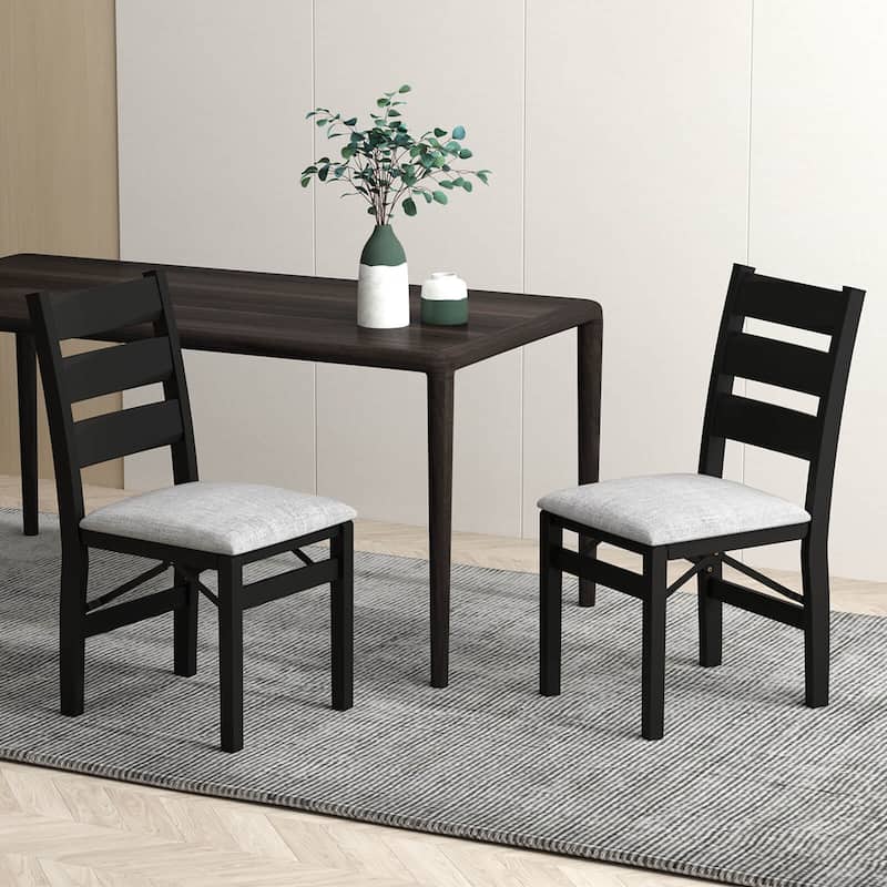 2/4PCS Modern Folding Dining Chairs Set Kitchen Armless Accent Chairs