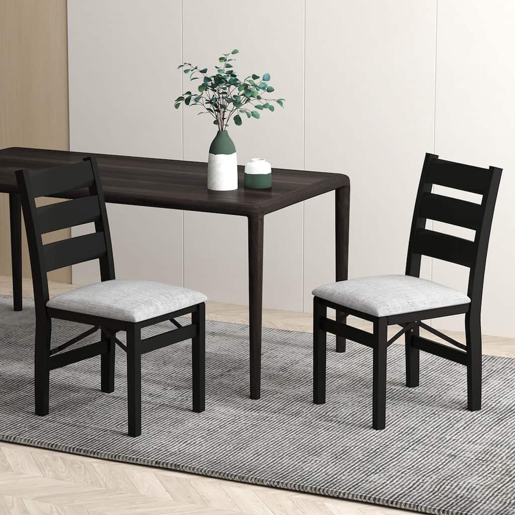 2/4PCS Modern Folding Dining Chairs Set Kitchen Armless Accent Chairs
