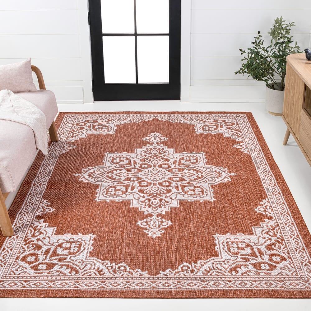 JONATHAN Y Casual Medallion Indoor/Outdoor Area Rug