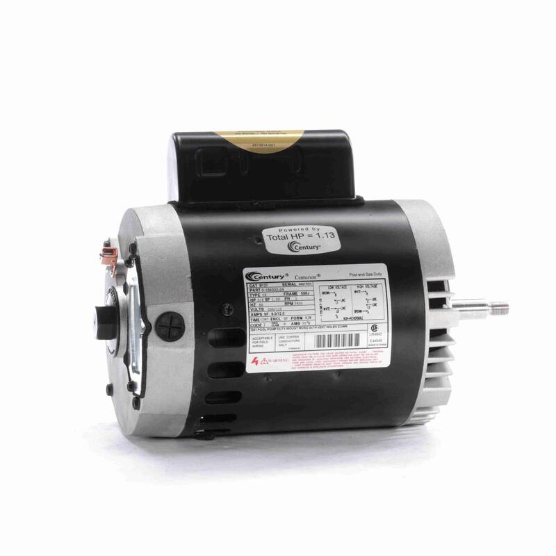 0.75 HP C Face Threaded Shaft Horizontal Pool Pump Motor, 1.50 SF