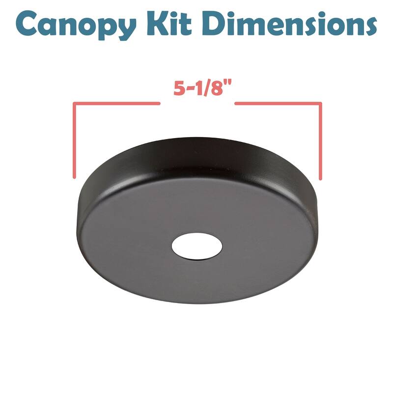 Aspen Creative Contemporary Chandelier&Light Fixture Canopy,Oil Rubbed Bronze,5-1/8" Diameter,1" Center Hole,2PK