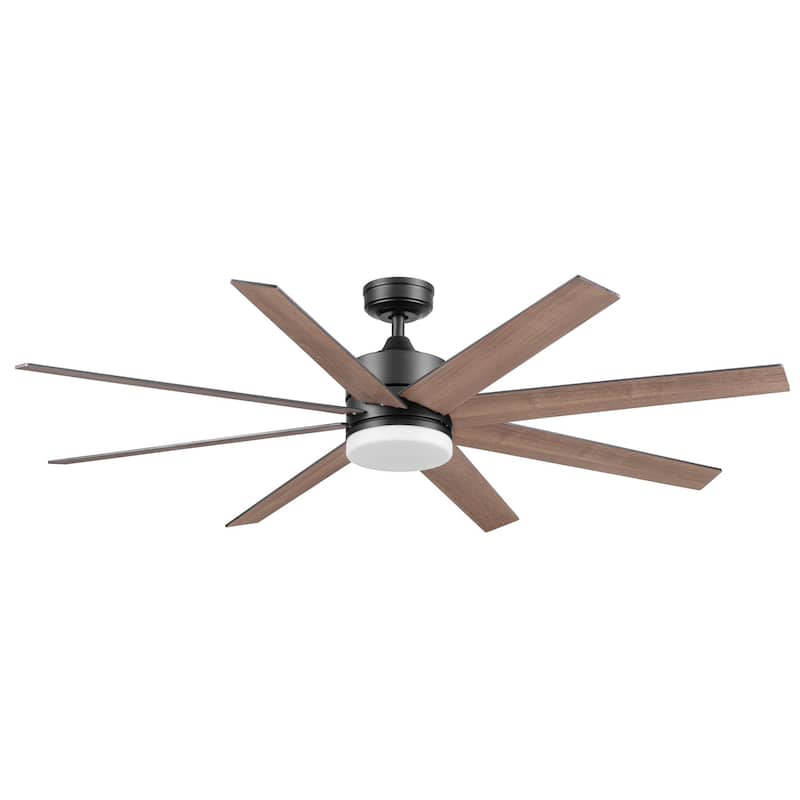 62" Honeywell Kildee Outdoor Ceiling Fan with Color Changing Light, Remote Control - 62 Inches