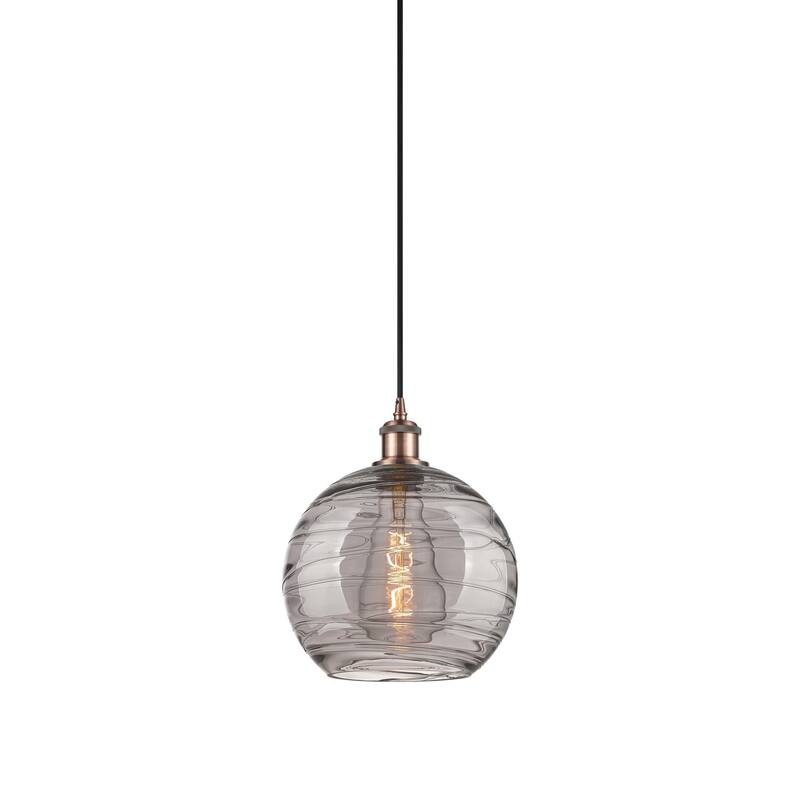 Innovations Lighting 516-1P-12-10 Athens Pendant Athens Deco Swirl 10" - Antique Copper