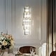 preview thumbnail 2 of 15, Wall Sconce Lamp 5 Layer Modern Crystal Lighting with Long Oblong Crystals