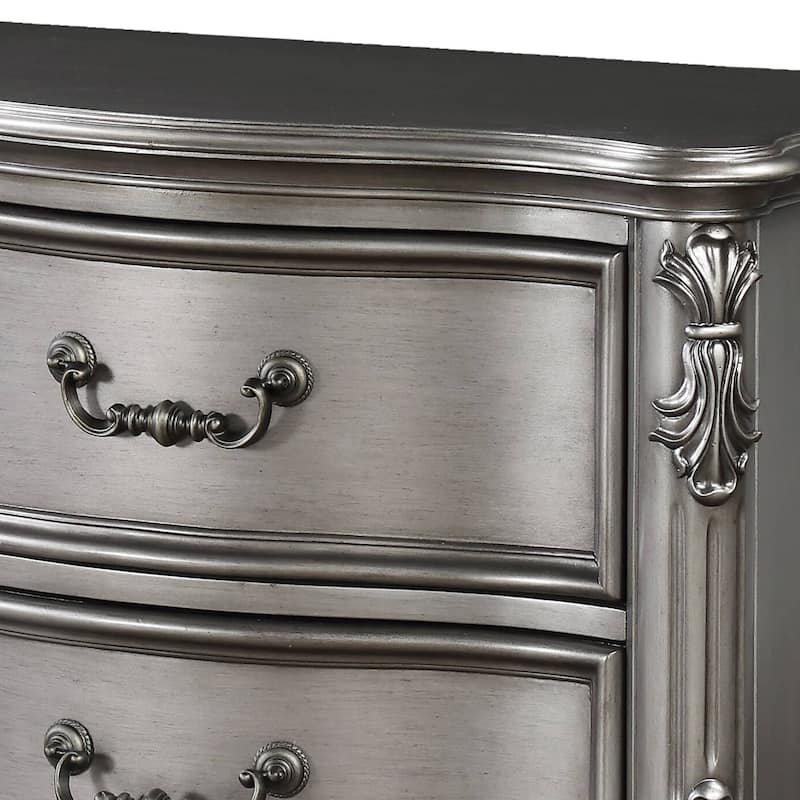 Olander Antique Platinum 2-drawer Nightstand