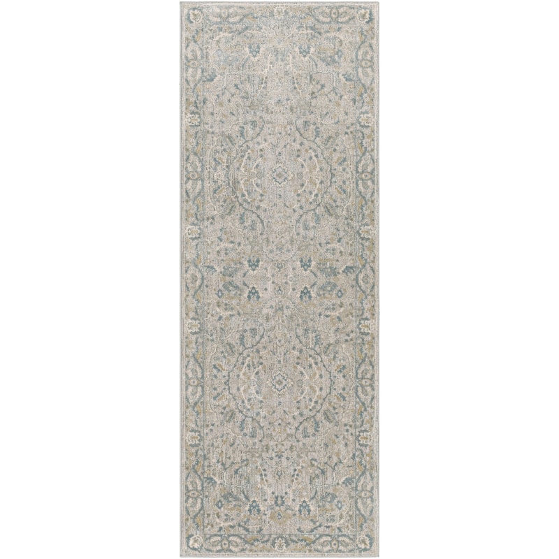 Livabliss Casual Brunswick Medallion Area Rug - 2'7" x 7'3" - Grey