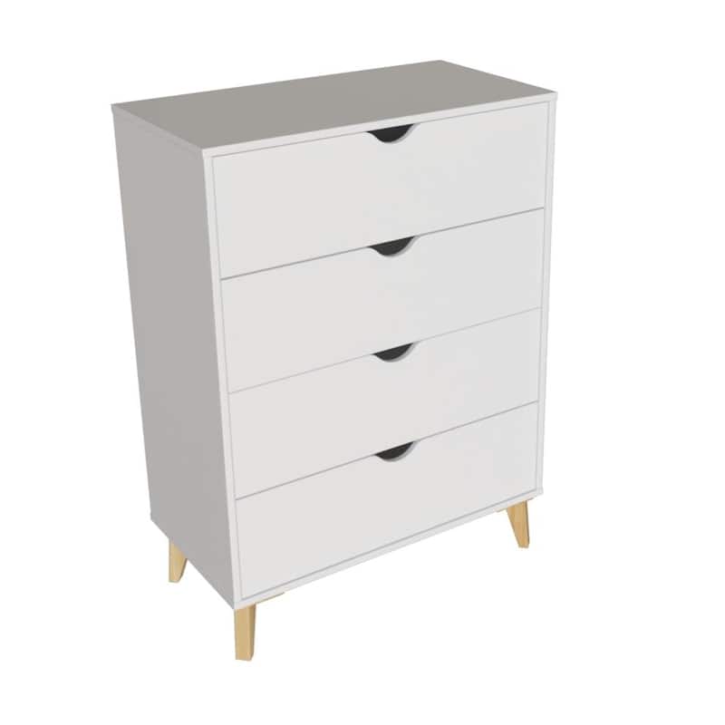 Mid Century Modern Tall 4-Drawer Dresser