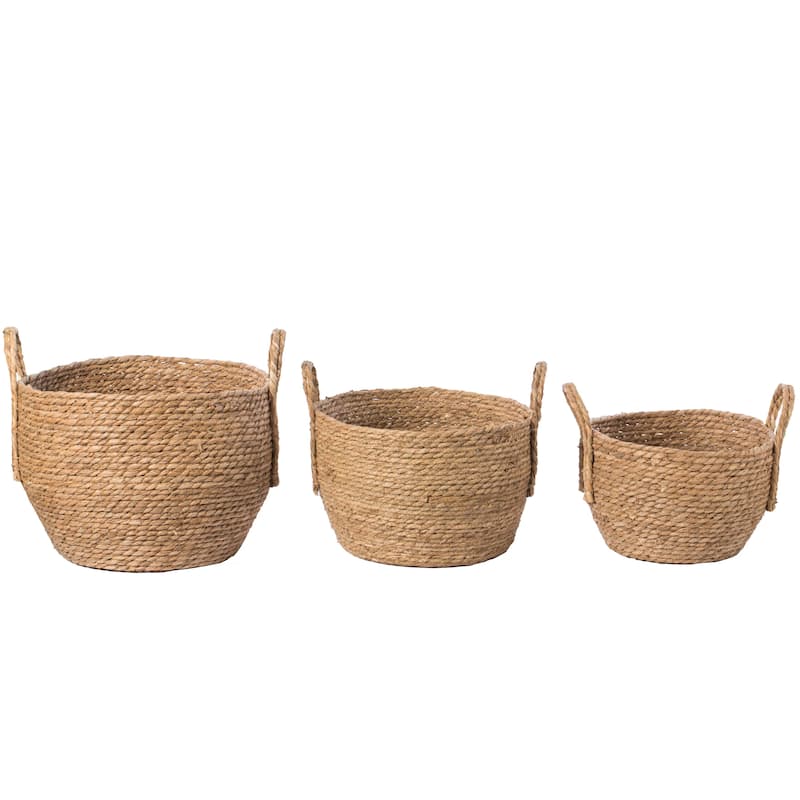 Vintiquewise 13-in x 9.25-in Brown Woven Paper Cord Basket QI003835.M