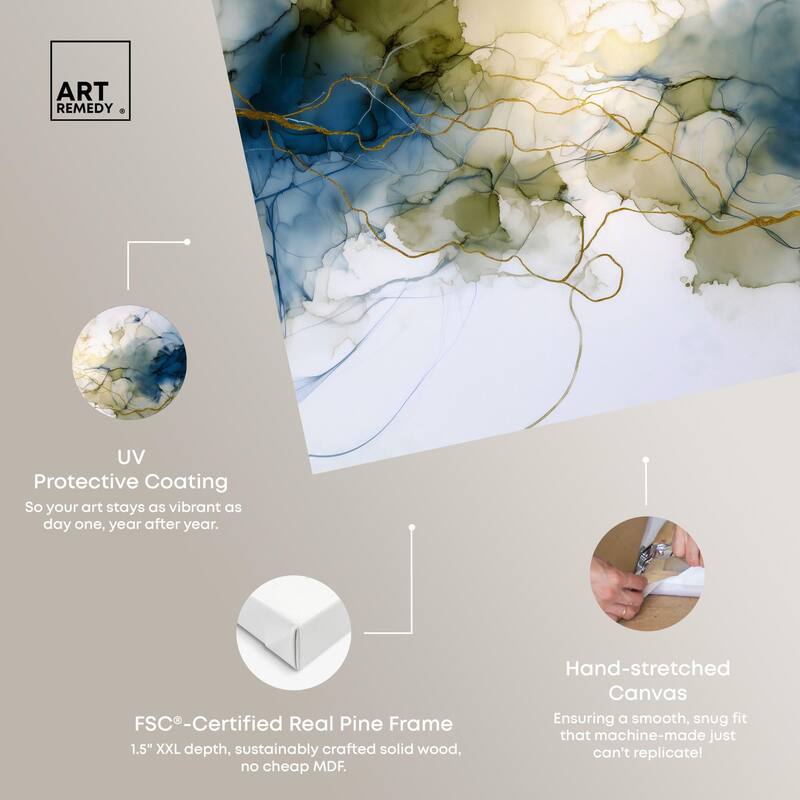 Fluid Geode Canvas by Art Remedy, Gallery Wrapped