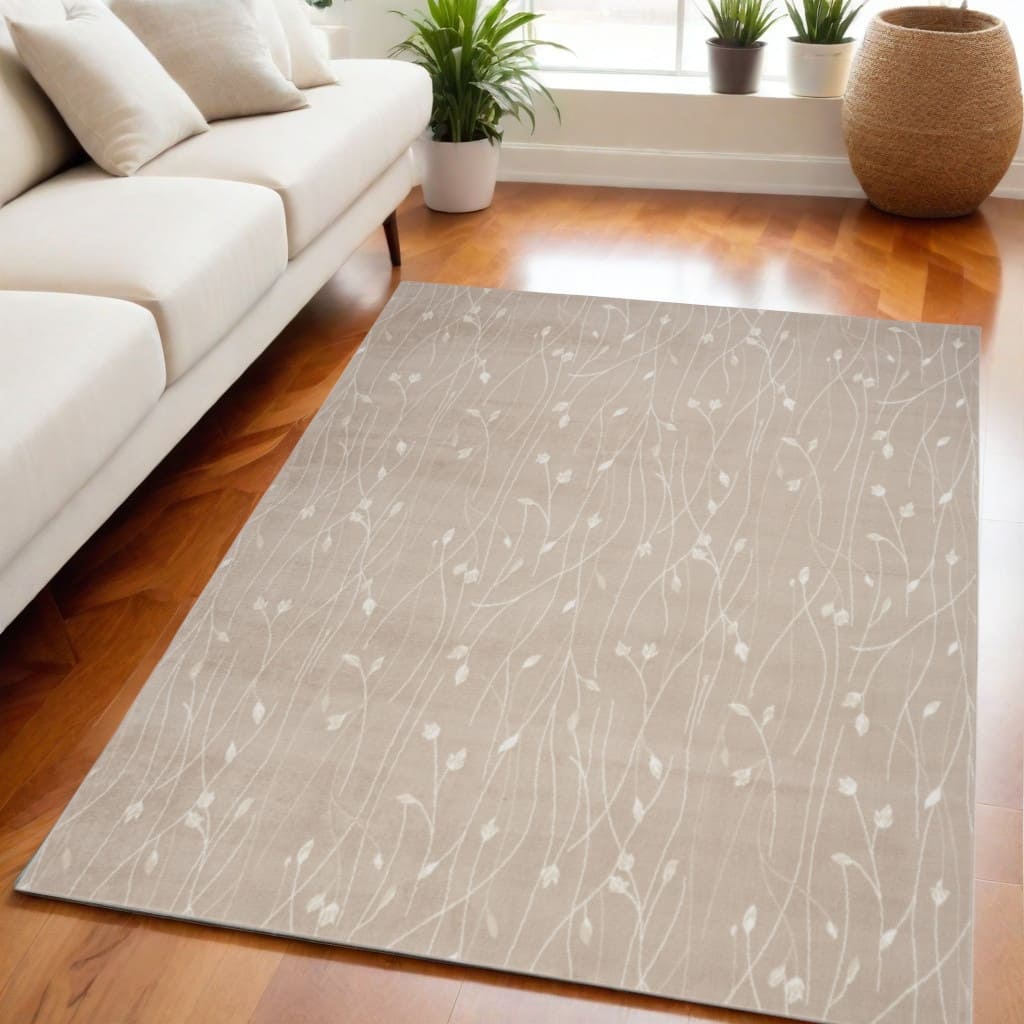 Mapa Power Loomed Floral Traditional Modern Durable Area Rug By HomeRoots