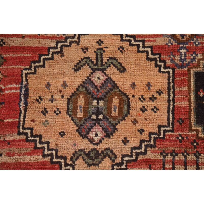 Hand Knotted Oriental 100% Wool Carpet Traditional Geometric Red Lori Area Rug - 7' 10'' X 4' 0''