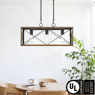 Acroma 3 - Light Linear Modern Farmhouse Rectangle Chandelier - N/A