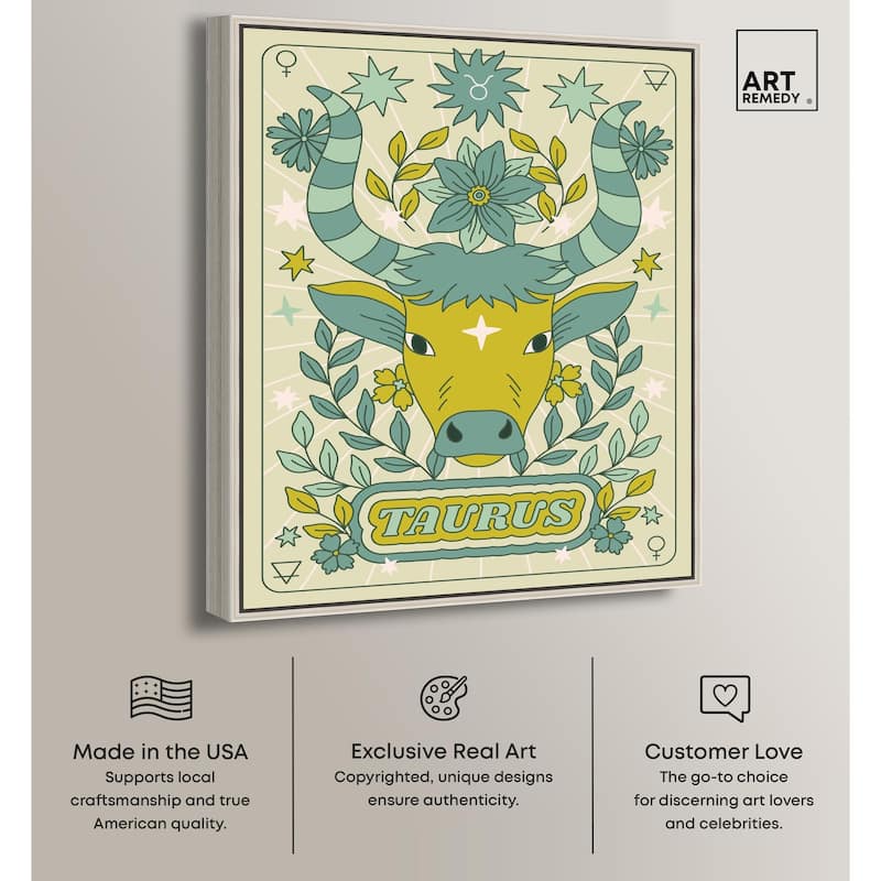 Taurus Stars Card Canvas by Art Remedy