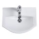 preview thumbnail 13 of 12, White Porcelain Wall Mounted Bathroom Sink with Faucet, Drain, Towel Bar and Overflow