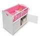 preview thumbnail 10 of 12, Badger Basket Storage Doll Crib with Bedding and Free Personalization Kit - White - 22" x 12.25" x 22"
