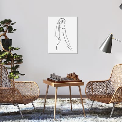 Wynwood Studio Fashion and Glam Figurative Woman V Black and Modern & Contemporary Wall Art Canvas Print