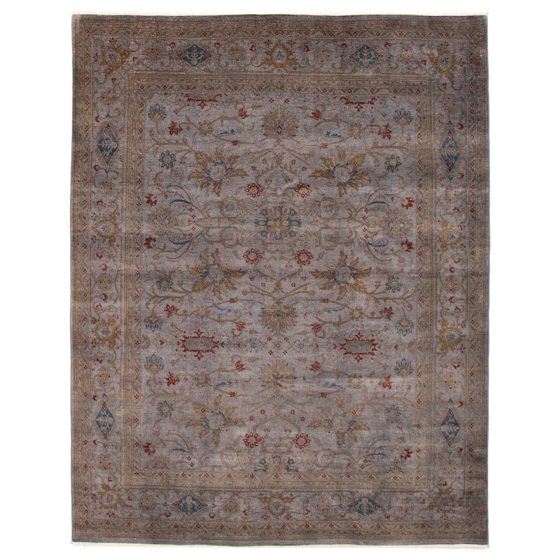 ECARPETGALLERY Hand-knotted Vibrance Grey Wool Rug - 7'9 x 9'9 - Grey - 7'9 x 9'9