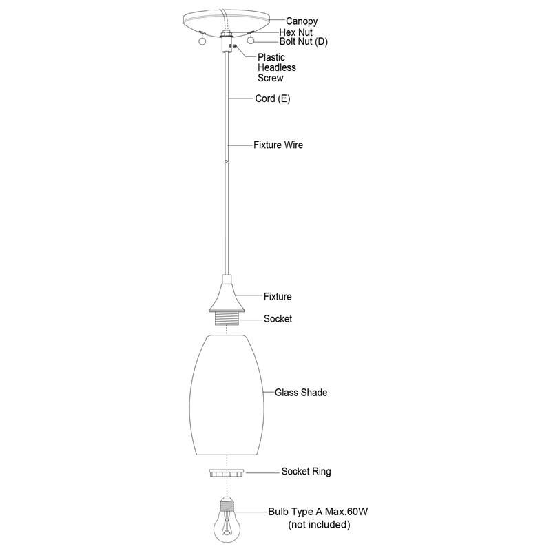 Bellevue VXP23351 Mirage 5" Wide Mini Pendant with Azure Glass Shade