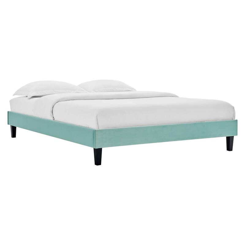 Amber Performance Velvet Twin Platform Bed