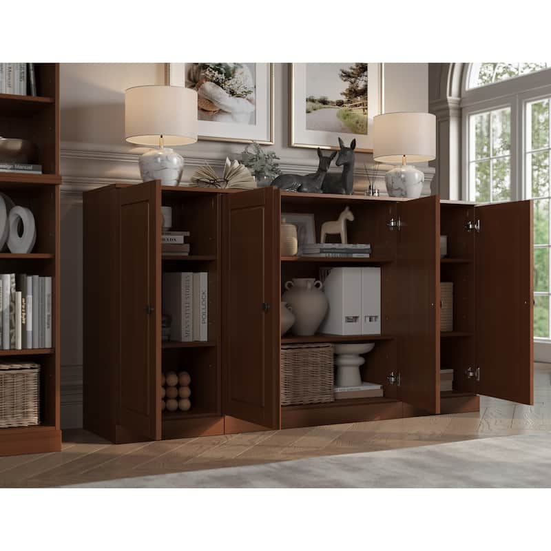 100% Solid Wood 65" Sideboard with Clear, Frosted Glass or Solid Wood Doors by Palace Imports