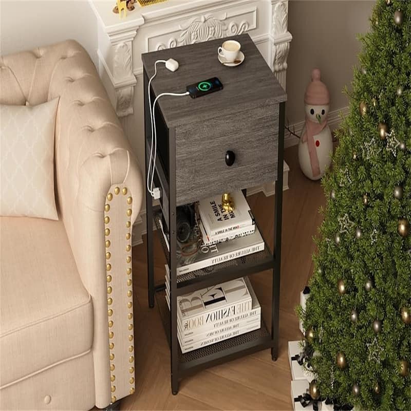 set of 2 with Charging Station - 17.5"D x 7.2"W x 13.5"H