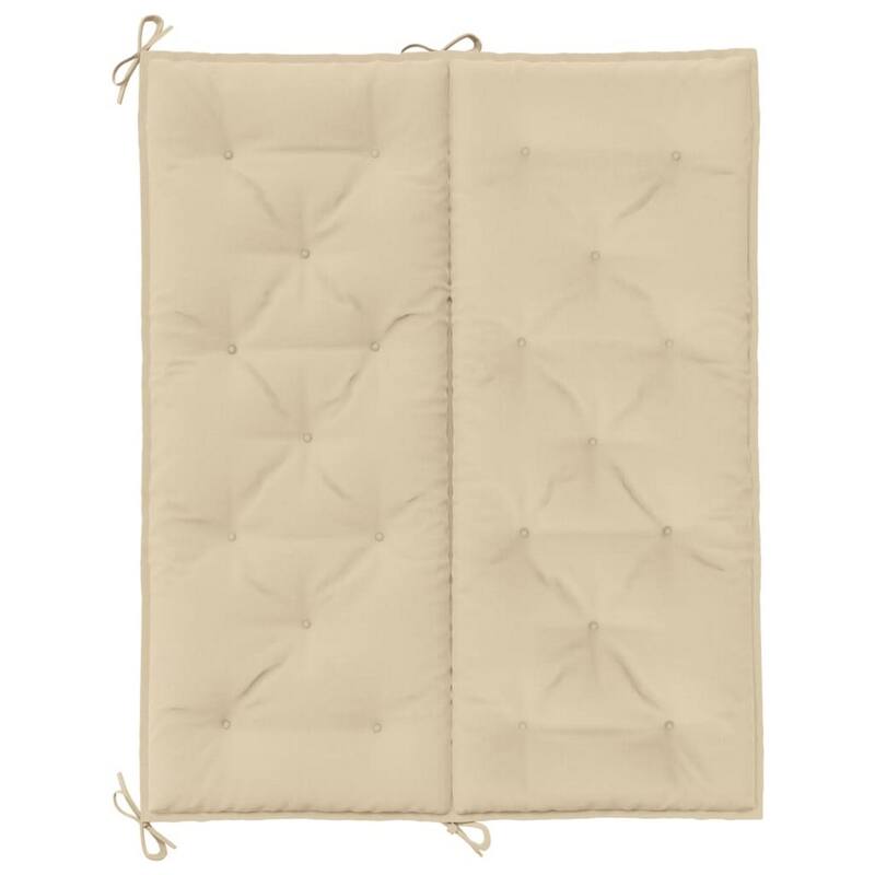 Claire Outdoor Cushion for Bench, 47 Inch, Beige Tufted Oxford Fabric