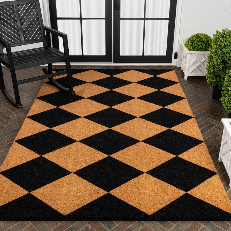 JONATHAN Y Classic Natural Coir Indoor/Outdoor Mat