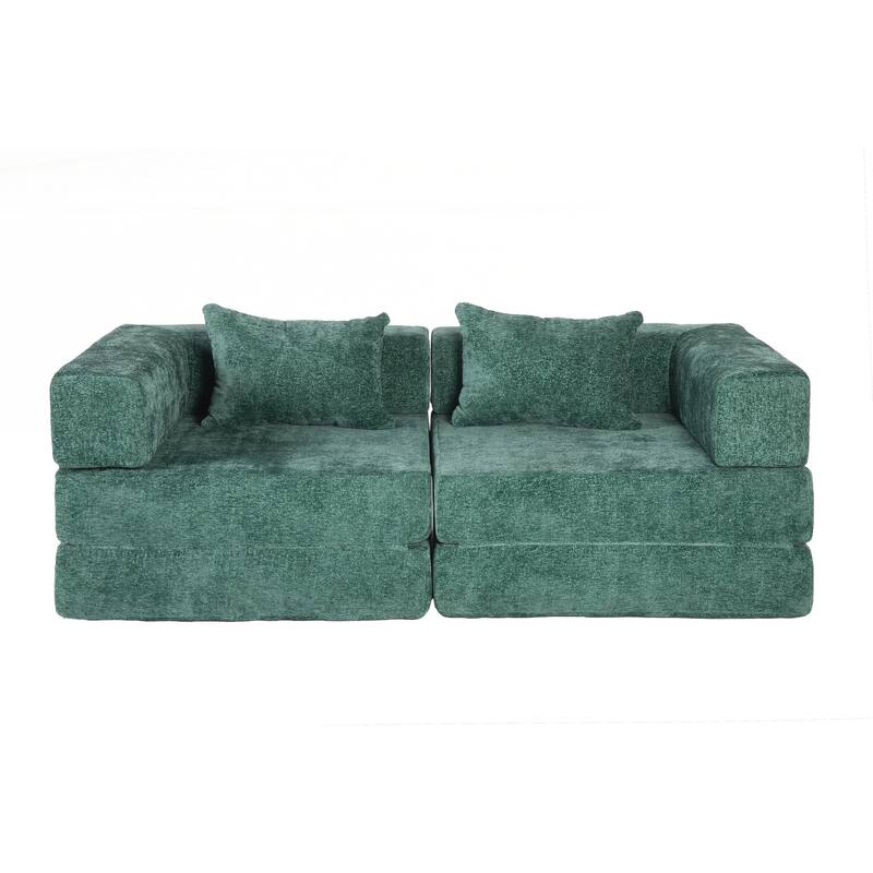 Compression Sofa,Convertible Floor Sofa Bed with Fixed-Shape Frame