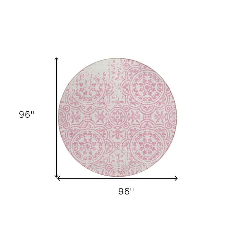 HomeRoots Medallion Transitional Rectangle Outdoor Rug