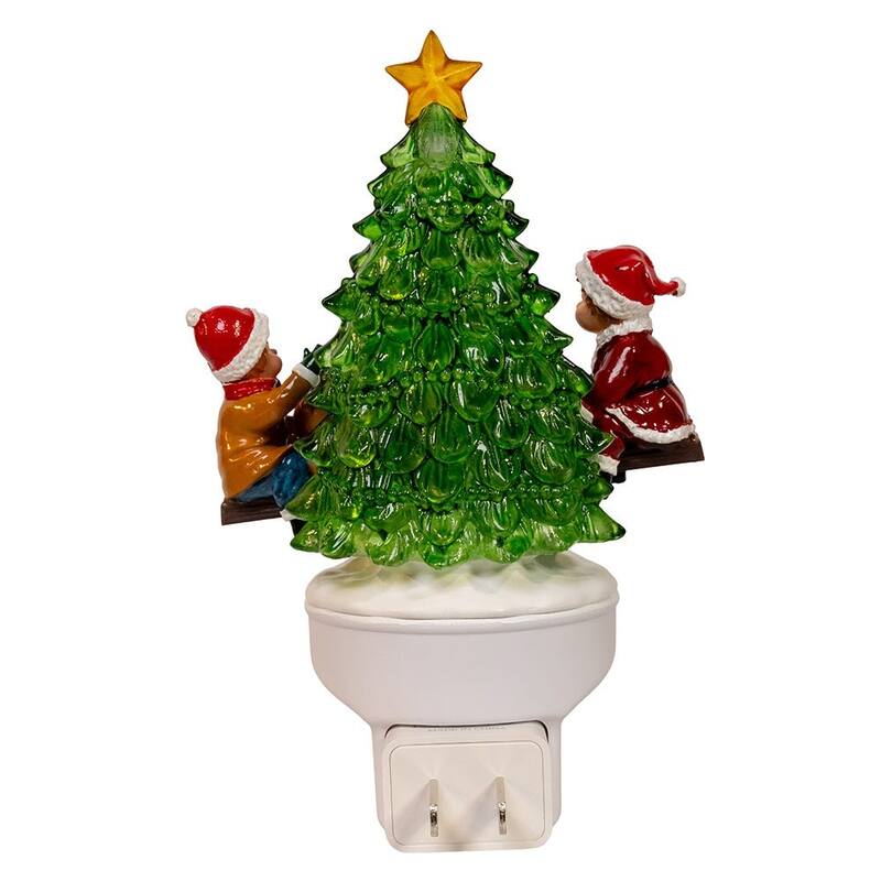 Kurt Adler 6.18-Inch LED Nightlight with Tree and SeeSaw