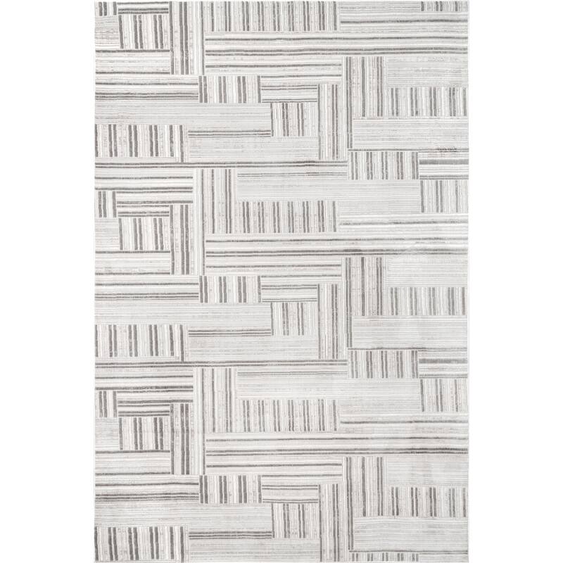 Nuloom Violet Modern Abstract Linework Area Rug