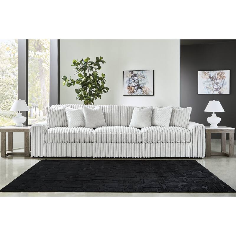 Signature Design by Ashley Stupendous White 3-Piece Sectional Sofa - 141"W x 41"D x 44"H