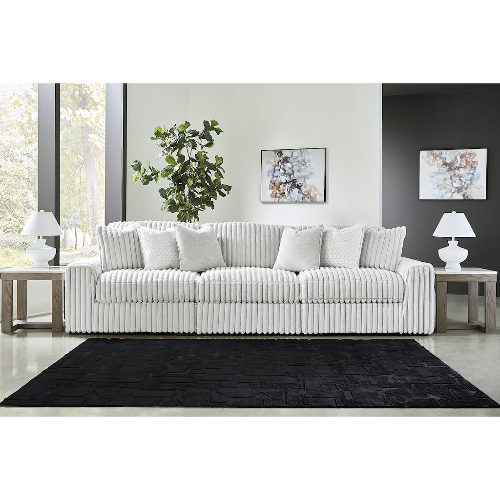 Signature Design by Ashley Stupendous White 3-Piece Sectional Sofa - 141"W x 41"D x 44"H