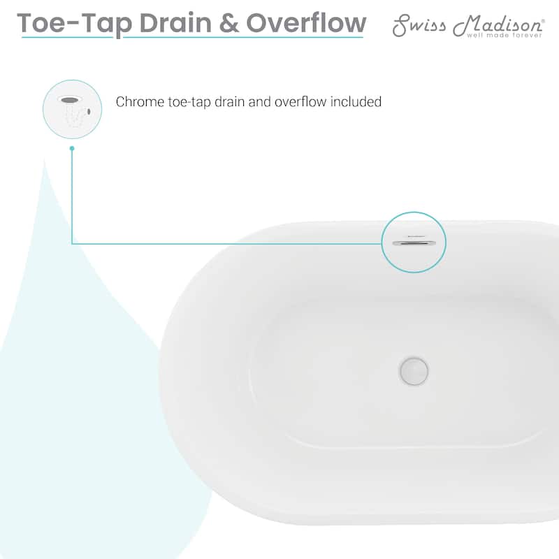 Reims 48" Freestanding Bathtub - 28x47.5 Center