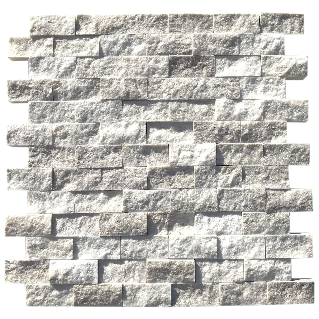 Apex Marble 1" x 2" Split Face Mosaic Tile