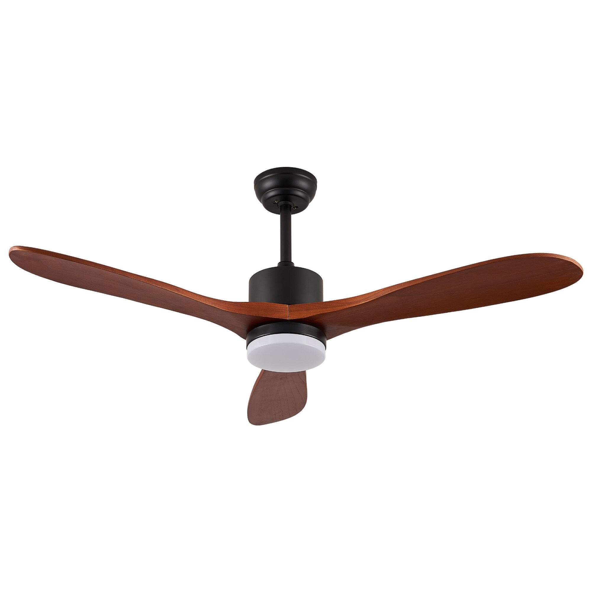 anonnmama♡ black brown Netin 52undefined Walnut Wood Black Ceiling Fan with Light